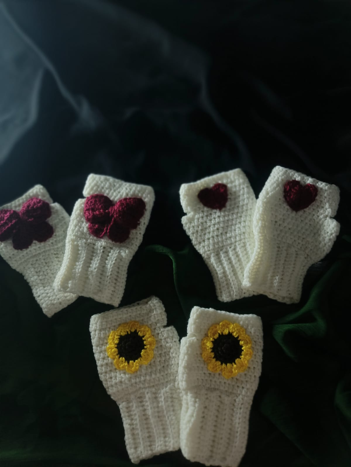 Crochet Winter Gloves | Premium Wool Mittens | Teal Blue | Hand Warmers