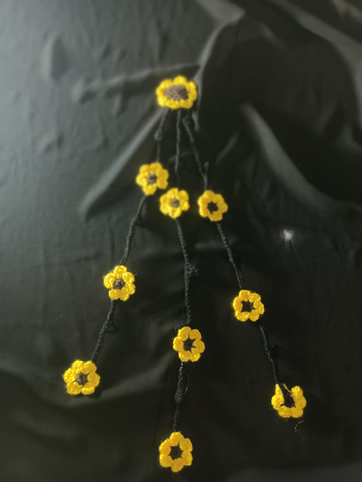 Crochet Flower Parandi - White/Yellow Flowers | Wedding Ready | Artisan Design