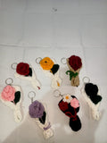 Crochet Heart Keychain - Amigurumi Soft Plush Key Pendant -- Heart Shape Keychain
