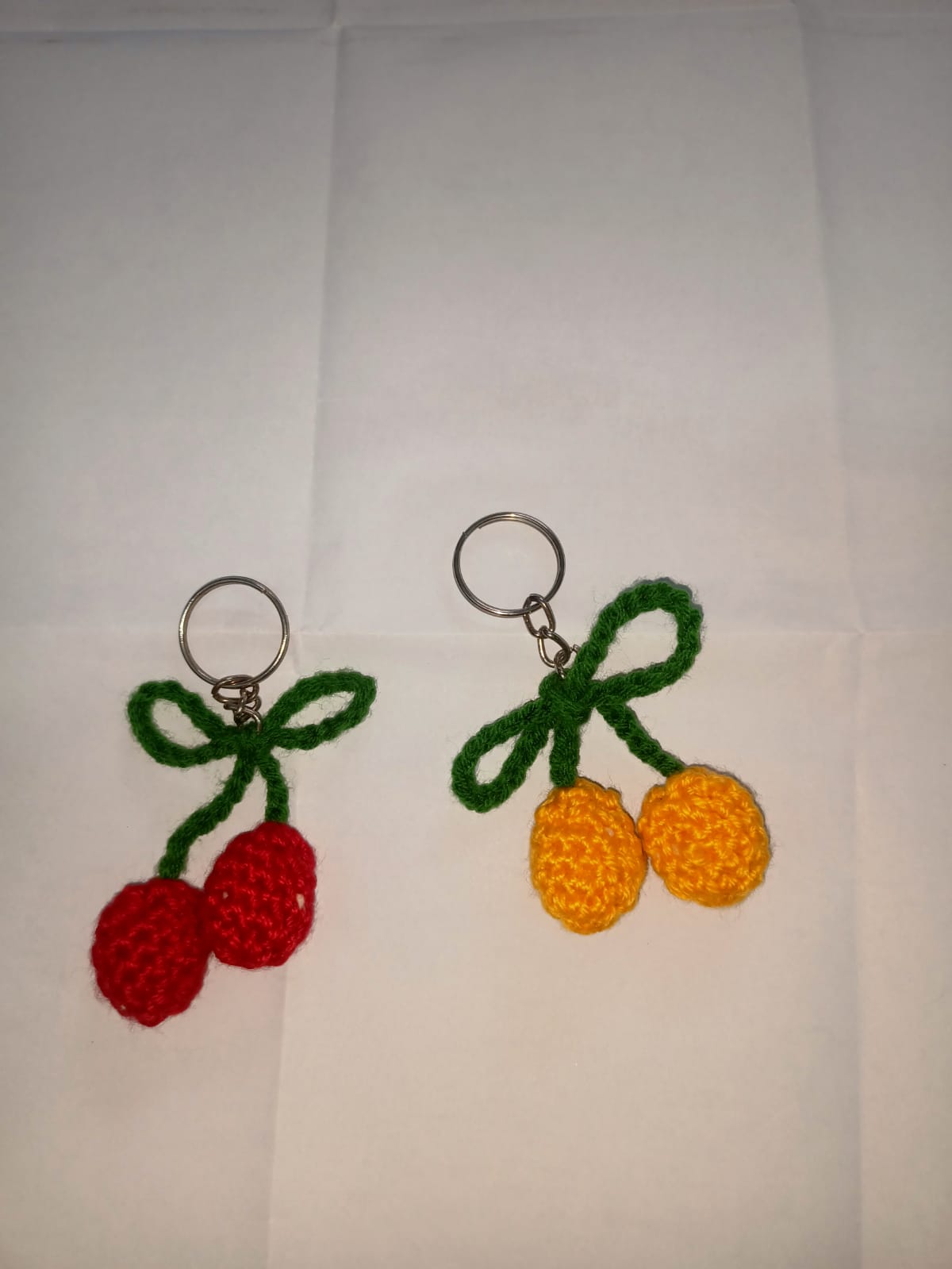 Crochet Heart Keychain - Amigurumi Soft Plush Key Pendant -- Heart Shape Keychain