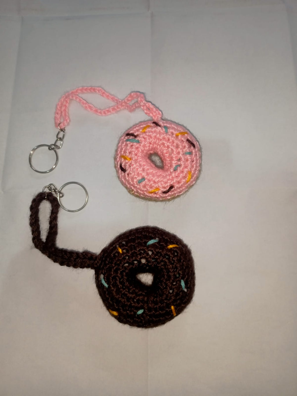 Crochet Heart Keychain - Amigurumi Soft Plush Key Pendant -- Heart Shape Keychain