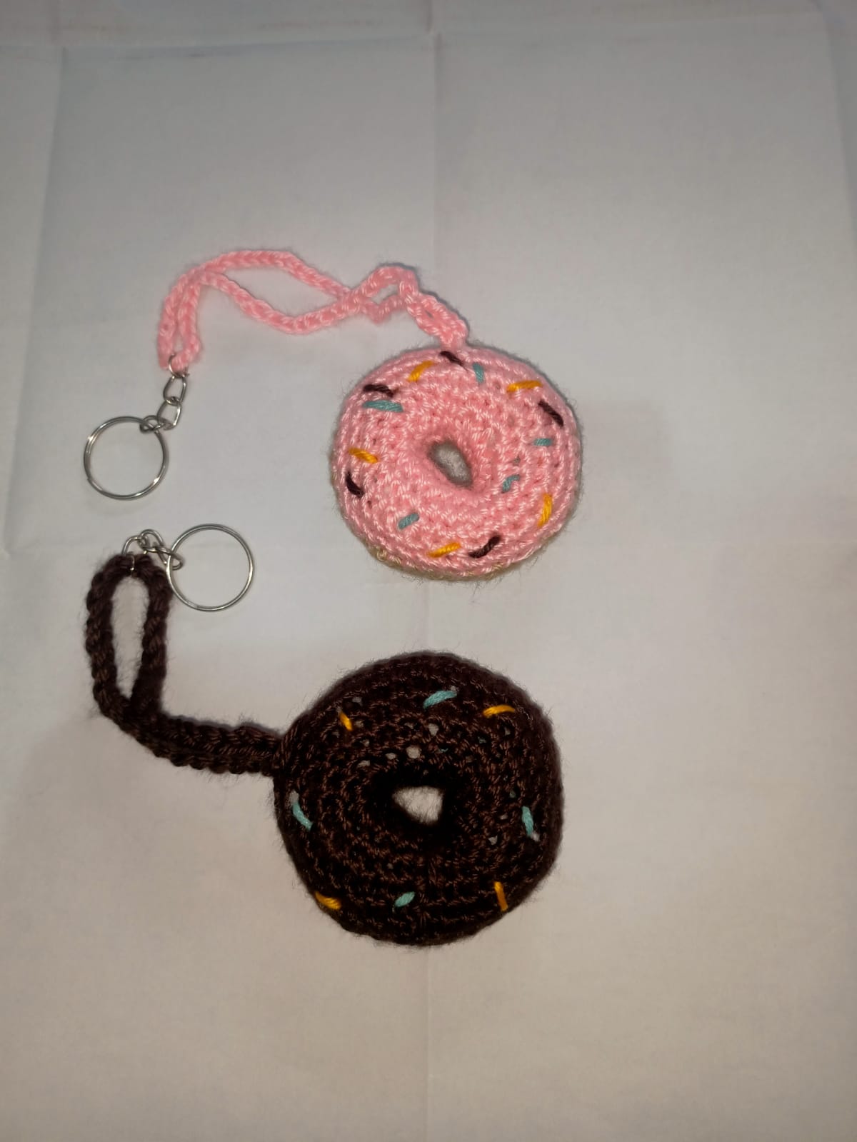 Crochet Heart Keychain - Amigurumi Soft Plush Key Pendant -- Heart Shape Keychain