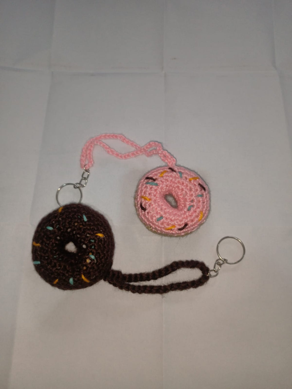 Crochet Heart Keychain - Amigurumi Soft Plush Key Pendant -- Heart Shape Keychain