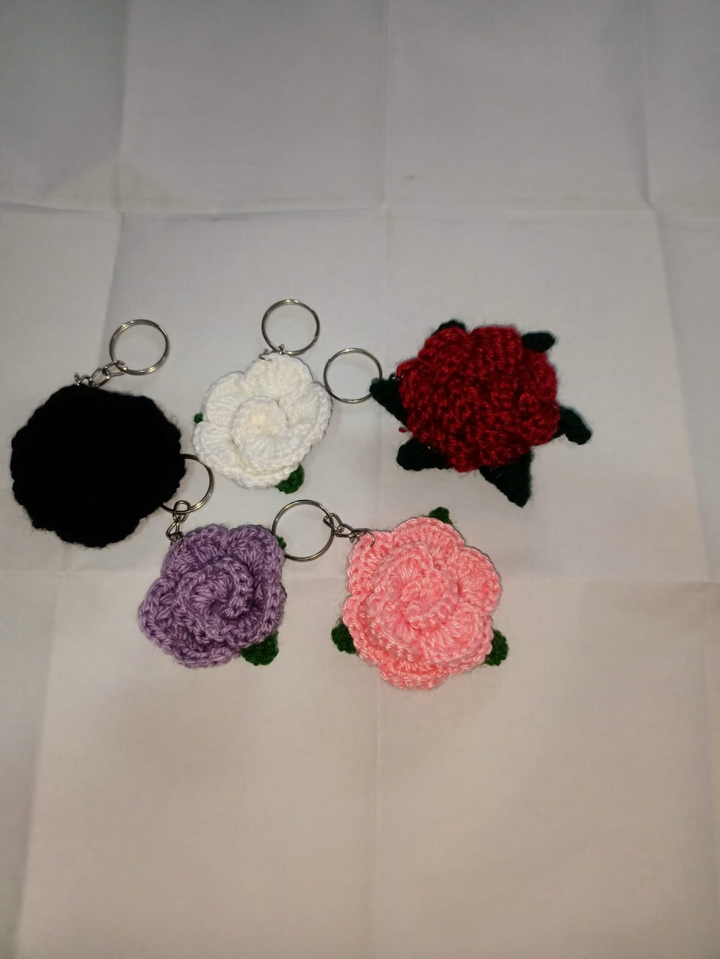 Crochet Heart Keychain - Amigurumi Soft Plush Key Pendant -- Heart Shape Keychain