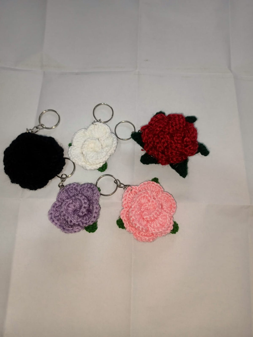 Crochet Heart Keychain - Amigurumi Soft Plush Key Pendant -- Heart Shape Keychain