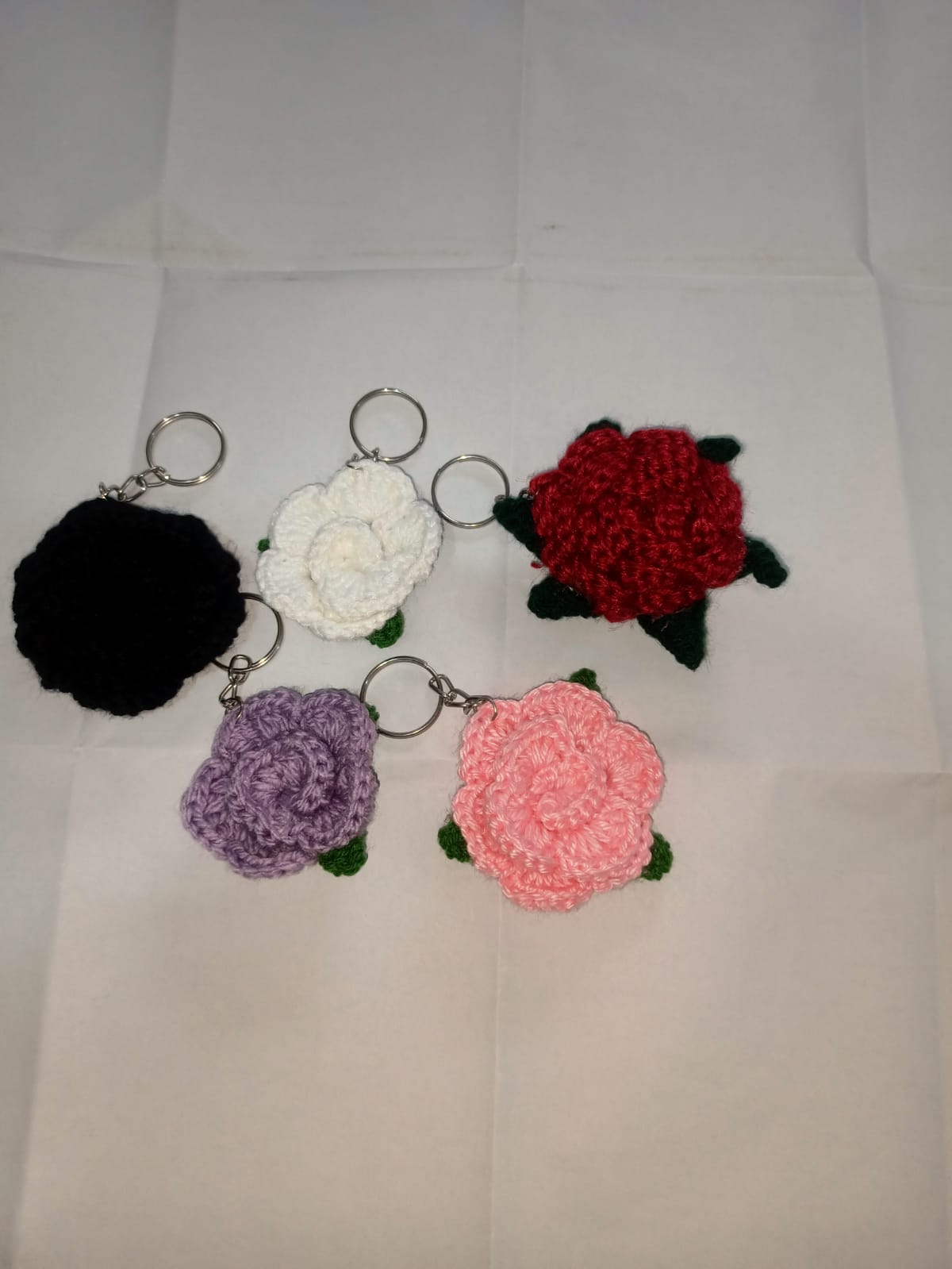 Crochet Heart Keychain - Amigurumi Soft Plush Key Pendant -- Heart Shape Keychain