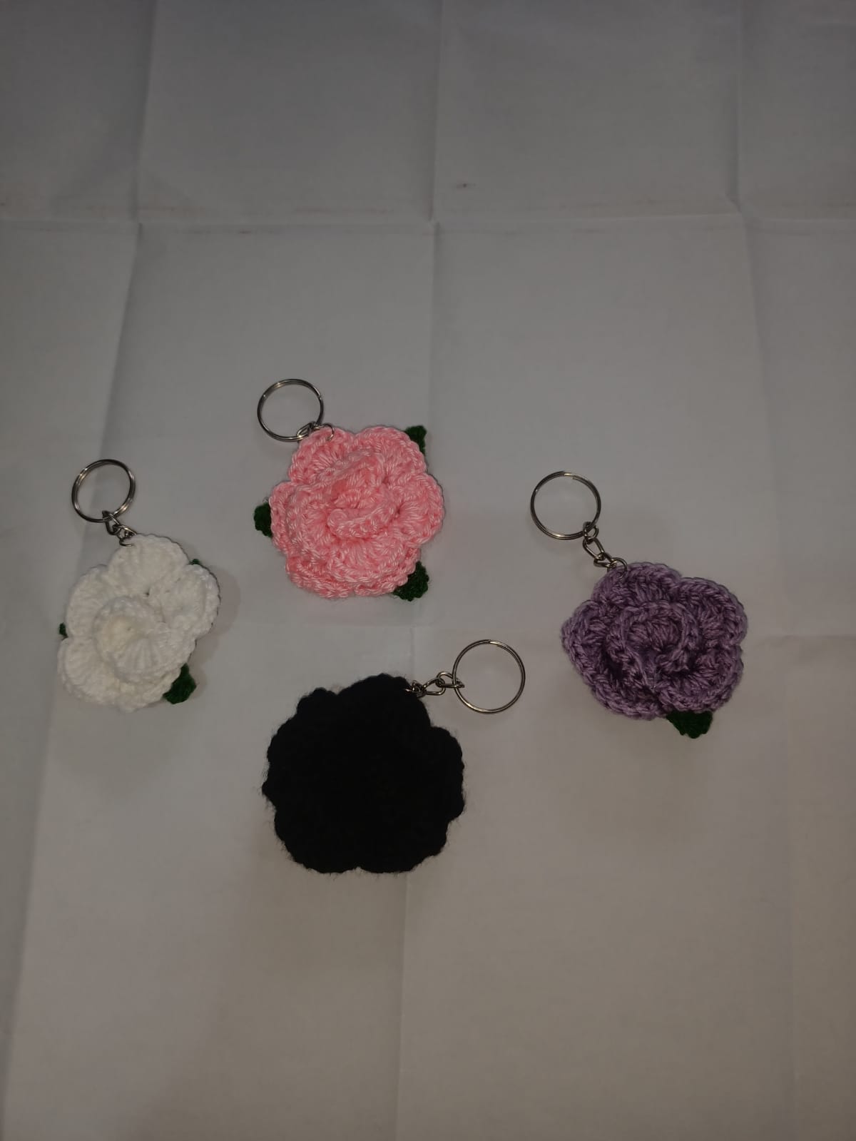 Crochet Heart Keychain - Amigurumi Soft Plush Key Pendant -- Heart Shape Keychain