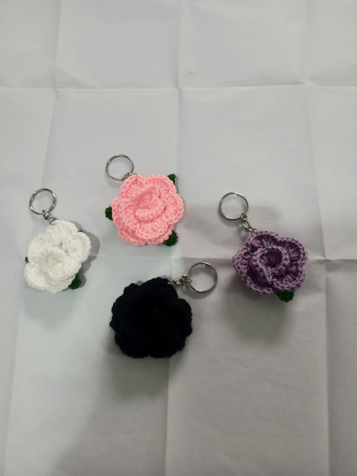 Crochet Heart Keychain - Amigurumi Soft Plush Key Pendant -- Heart Shape Keychain