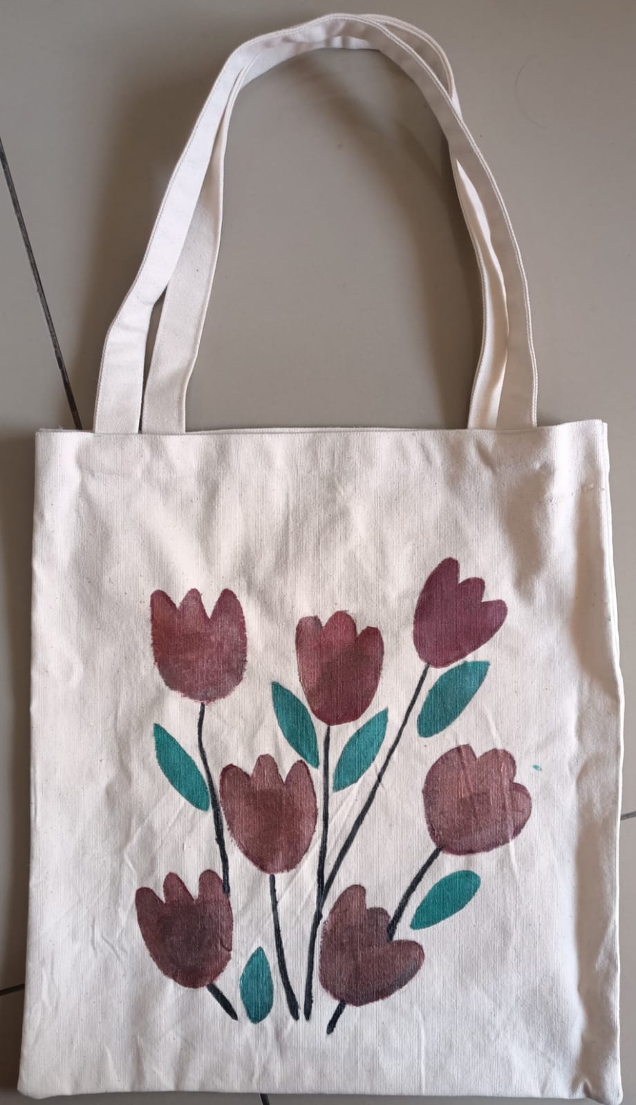 Tote bags design crafted by paint